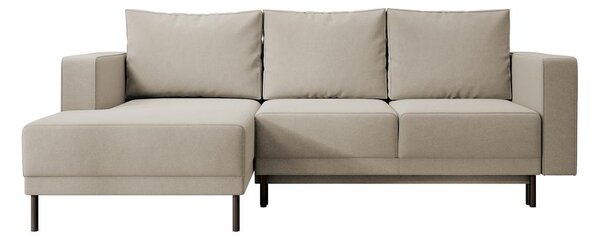 Rohová sedací souprava Rodriguez mini (L) (béžová střední + černá)