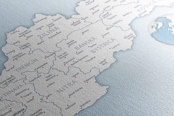 Dreamvido Obraz mapa Slovenska Varianta: 100x50