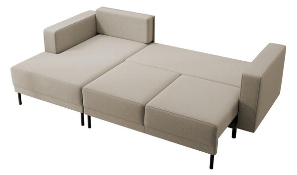 Rohová sedací souprava Rodriguez mini (L) (béžová střední + černá)