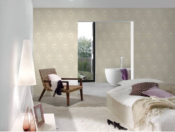 A.S. Création | Vliesová tapeta na zeď Absolutly Chic 36971-7 | 0,53 x 10,05 m | šedá, bílá, zlatá