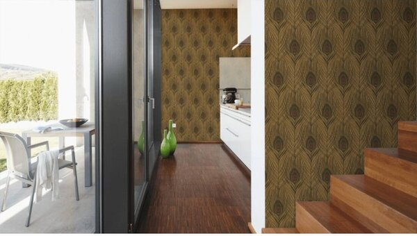 A.S. Création | Vliesová tapeta na zeď Absolutly Chic 36971-8 | 0,53 x 10,05 m | černá, hnědá, zlatá