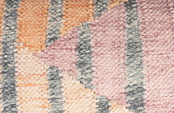 Oranžovo-růžový bavlněný polštář DUTCHBONE HAMPTON 30 x 60 cm