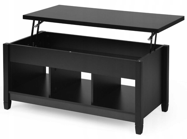 Konferenční stolek Costway obdélníkový 104,5 x 49 x 62,5 cm černý