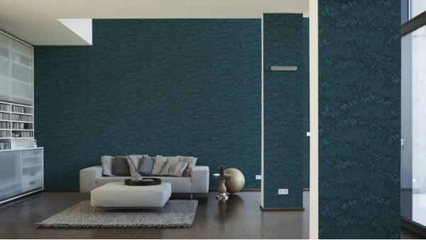 A.S. Création | Vliesová tapeta na zeď Absolutly Chic 36972-6 | 0,53 x 10,05 m | modrá, černá
