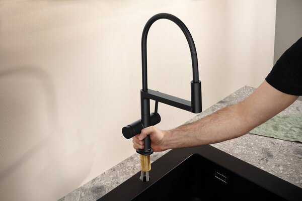 Hansgrohe Talis Select M54 - Páková kuchyňská baterie Semi-Pro, 3jet, černá matná 72861670