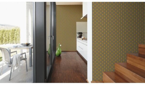 A.S. Création | Vliesová tapeta na zeď Absolutly Chic 36973-2 | 0,53 x 10,05 m | šedá, hnědá, žlutá