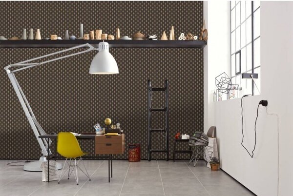 A.S. Création | Vliesová tapeta na zeď Absolutly Chic 36973-5 | 0,53 x 10,05 m | černá, zlatá