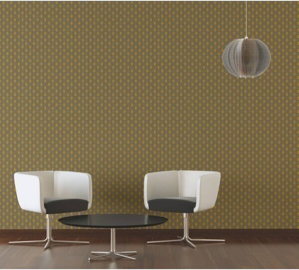A.S. Création | Vliesová tapeta na zeď Absolutly Chic 36973-2 | 0,53 x 10,05 m | šedá, hnědá, žlutá