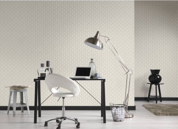A.S. Création | Vliesová tapeta na zeď Absolutly Chic 36973-3 | 0,53 x 10,05 m | bílá, šedá