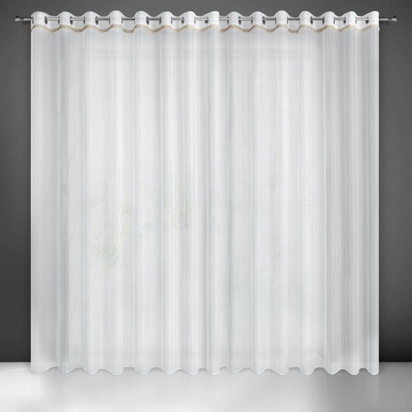 ZÁCLONA NA KROUŽCÍCH MERIL 300 CM X 250 CM CM BÍLÁ