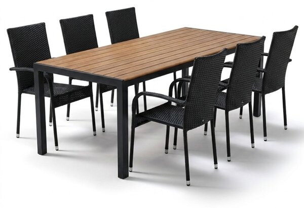 Vikio Zahradní set 190x90 pro 6 osob přírodní DT254-190P2