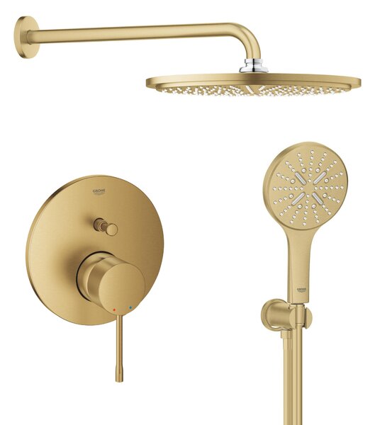 Sada hlavová sprchá s ramenem Grohe Rainshower 26066GN0, vanová baterie Grohe Essence 24058GN1, 26574GN0, 26658GN0, 28362GL1