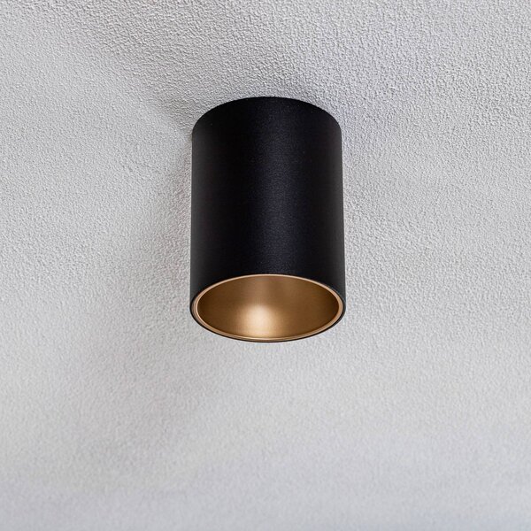 Nowodvorski Lighting Stropní světlo Eye Tone, černá/zlatá, stmívatelný, Černá, Obývací pokoj / jídelna, kov, Moderní