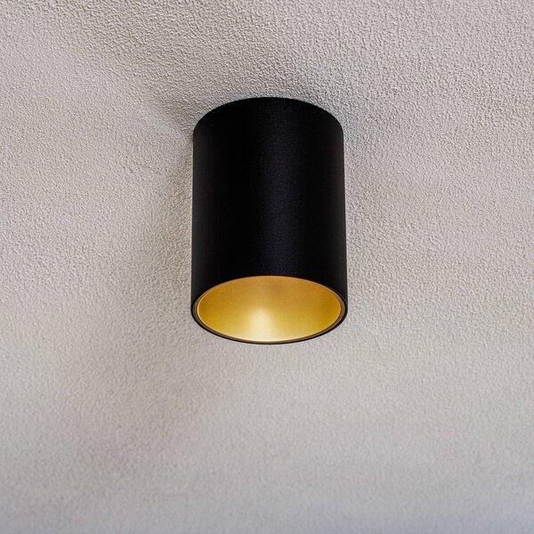Nowodvorski Lighting Stropní světlo Eye Tone, černá/zlatá, stmívatelný, Černá, Obývací pokoj / jídelna, kov, Moderní