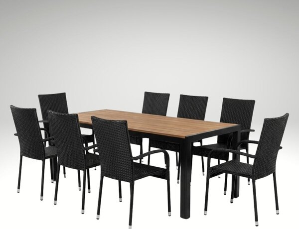 Vikio Zahradní set 190x90 pro 8 osob přírodní DT278-190P2