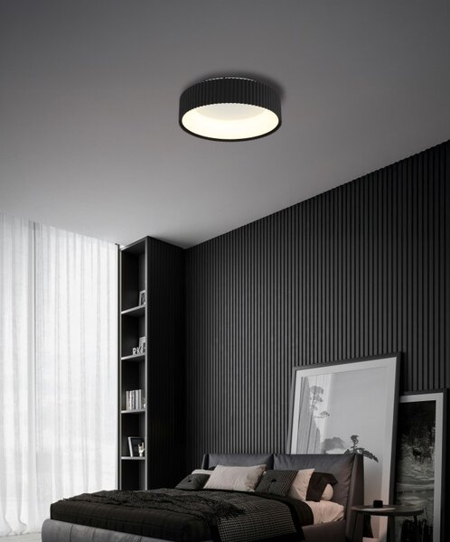 Globo 15924DS LED přisazené stropní svítidlo KEMP | 45W integrovaný LED zdroj | 1600lm | 2700/4000/6000K | černá