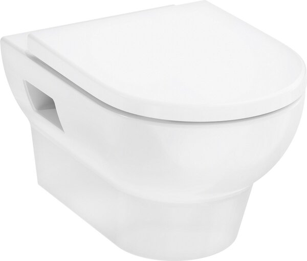 Hansgrohe GladeLake S wc mísa se sedátkem s pomalým sklápěním závěsná bez splachovacího kruhu bílá lesk 60309450