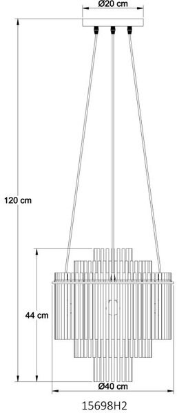 Globo Lighting Gorley závěsné svítidlo 5x40 W kouřová 15698H2