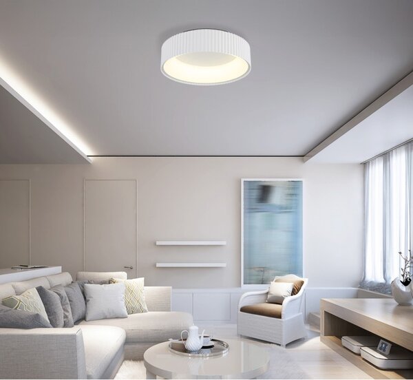 Globo 15924DW LED přisazené stropní svítidlo KEMP | 45W integrovaný LED zdroj | 1800lm | 2700/4000/6000K | bílá