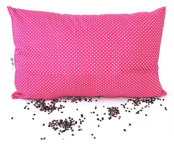 GADEO nahřívací pohankový polštářek LITTLE DOTS FUCHSIA Výplň: pouze pohankové slupky, Rozměry: 18x28 cm