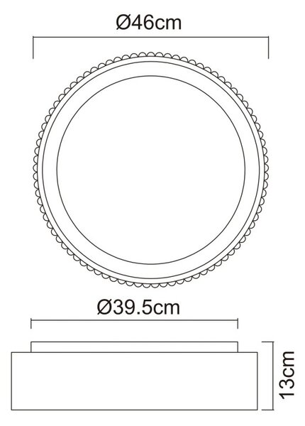 Globo 15924DS LED přisazené stropní svítidlo KEMP | 45W integrovaný LED zdroj | 1600lm | 2700/4000/6000K | černá