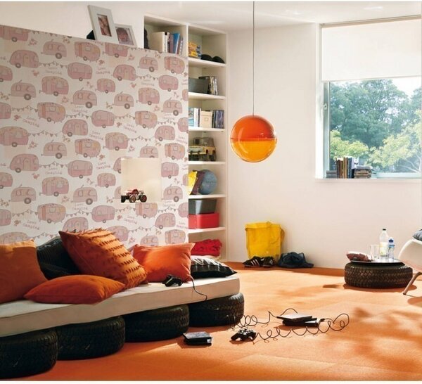A.S. Création | Papírová tapeta na zeď Boys & Girls 34345-1 | 0,53 x 10,05 m | růžová, bílá, žlutá
