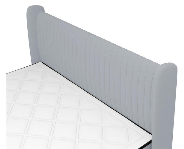 Manželská kontinentální postel 140 cm Dalmo 140 (s roštem) (s úl. prostorem) (grafit + černá)