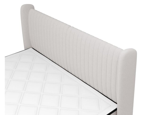 Manželská kontinentální postel 140 cm Dalmo 140 (s roštem) (s úl. prostorem) (šedá + černá)