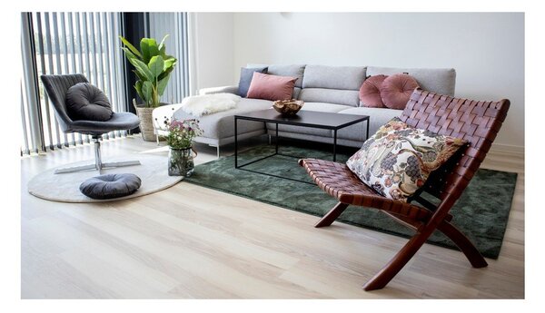 Skládací židle z teakového dřeva a kůže House Nordic Montana