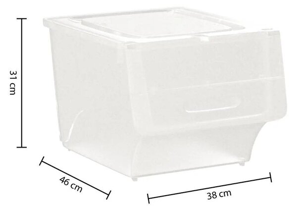 5Five® Úložný box ALL IN BOX s děleným víkem, 34l - 38 x 45,5 x 31 cm