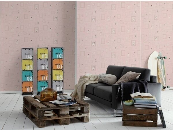 A.S. Création | Vliesová tapeta na zeď Boys & Girls 36991-2 | 0,53 x 10,05 m | růžová, červená, bílá, stříbrná