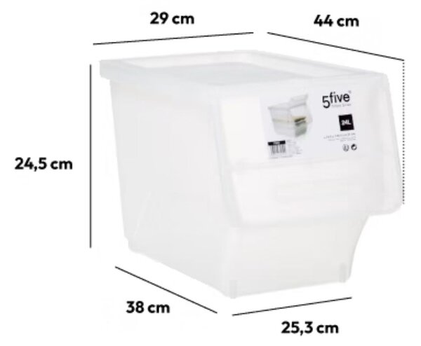 5Five® Úložný box ALL IN BOX s děleným víkem, 24l - 28,5 x 45,5 x 31 cm