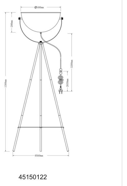 Globo 45150122 stojací lampa TIMO E27 | s vypínačem | béžová