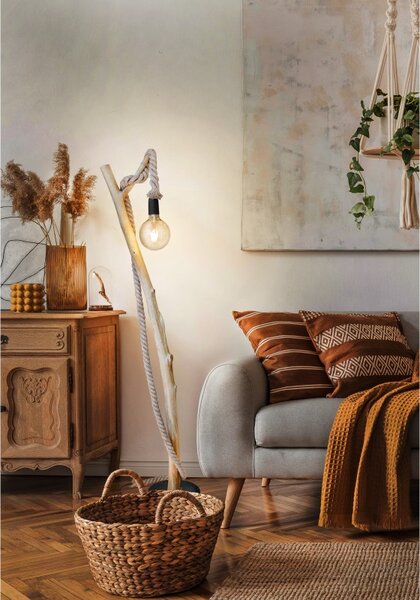 Globo 42060146X stojací lampa NERIDA E27 | s vypínačem | béžová