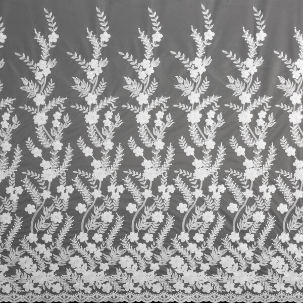 ZÁCLONA NA KROUŽCÍCH TALINA 300 CM X 250 CM CM VZOROVANÁ
