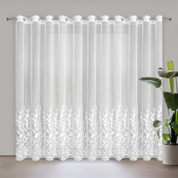 ZÁCLONA NA KROUŽCÍCH TALINA 300 CM X 250 CM CM VZOROVANÁ