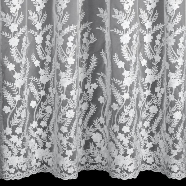ZÁCLONA NA KROUŽCÍCH TALINA 300 CM X 250 CM CM VZOROVANÁ