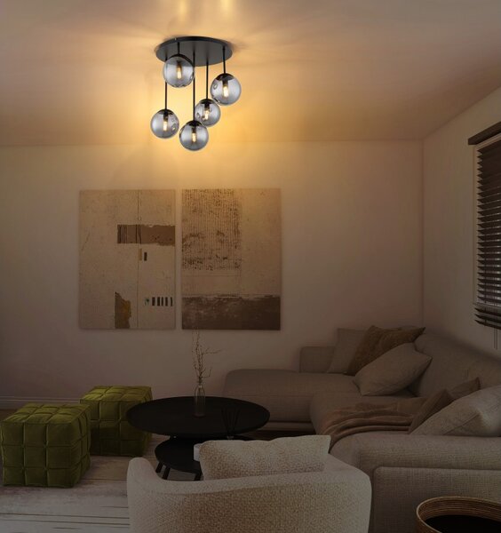 Globo 47441-5S LED přisazené stropní svítidlo HARMON E14 | černá