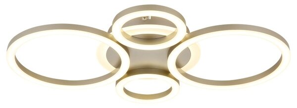 Globo 48039-40CO LED přisazené stropní svítidlo LORETTA | 40W integrovaný LED zdroj | 2646lm | 3000/4000/6000K | hnědá