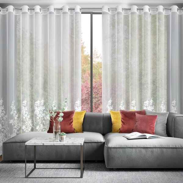 ZÁCLONA NA KROUŽCÍCH ALIRA 300 CM X 250 CM CM VZOROVANÁ