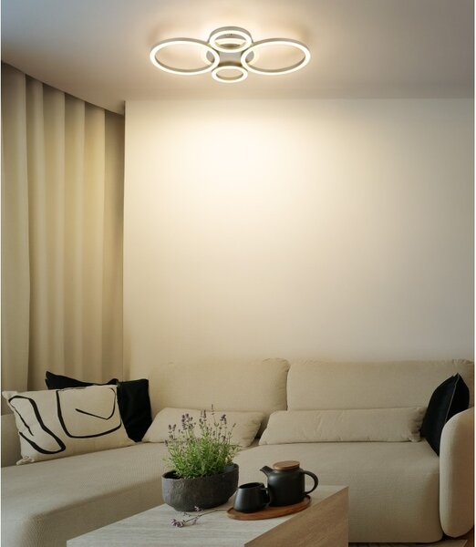 Globo 48039-40CO LED přisazené stropní svítidlo LORETTA | 40W integrovaný LED zdroj | 2646lm | 3000/4000/6000K | hnědá