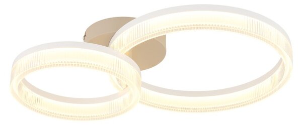 Globo 48046D2 LED přisazené stropní svítidlo ZARA | 24W integrovaný LED zdroj | 1800lm | 3000K | béžová