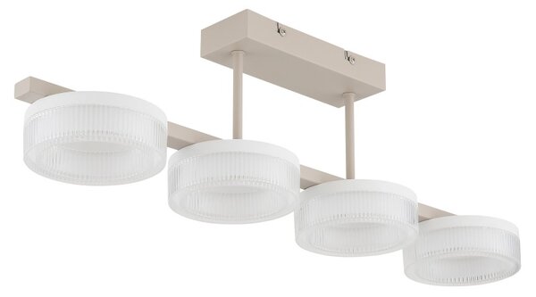 Globo 48046D3 LED přisazené stropní svítidlo ZARA | 24W integrovaný LED zdroj | 1600lm | 3000K | béžová