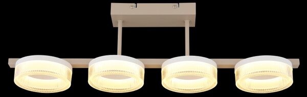 Globo 48046D3 LED přisazené stropní svítidlo ZARA | 24W integrovaný LED zdroj | 1600lm | 3000K | béžová