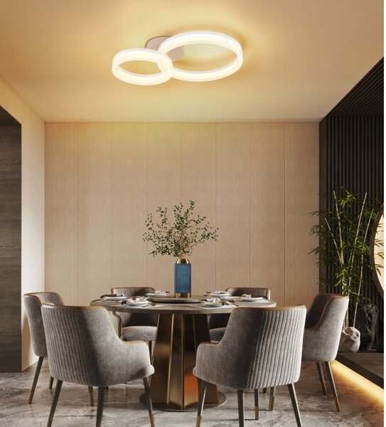 Globo 48046D2 LED přisazené stropní svítidlo ZARA | 24W integrovaný LED zdroj | 1800lm | 3000K | béžová