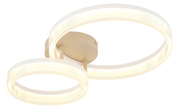 Globo 48046D2 LED přisazené stropní svítidlo ZARA | 24W integrovaný LED zdroj | 1800lm | 3000K | béžová