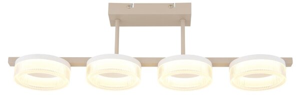 Globo 48046D3 LED přisazené stropní svítidlo ZARA | 24W integrovaný LED zdroj | 1600lm | 3000K | béžová