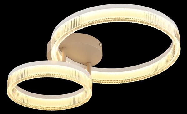 Globo 48046D2 LED přisazené stropní svítidlo ZARA | 24W integrovaný LED zdroj | 1800lm | 3000K | béžová