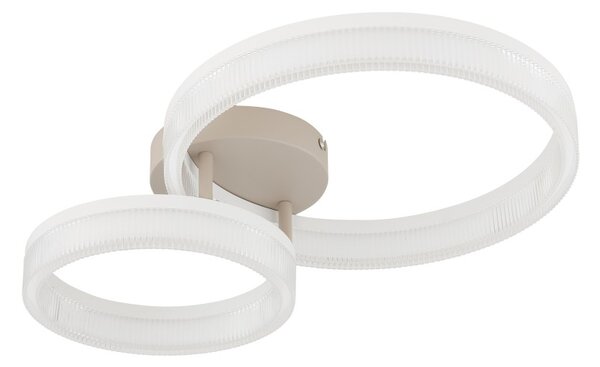 Globo 48046D2 LED přisazené stropní svítidlo ZARA | 24W integrovaný LED zdroj | 1800lm | 3000K | béžová