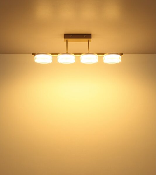 Globo 48046D3 LED přisazené stropní svítidlo ZARA | 24W integrovaný LED zdroj | 1600lm | 3000K | béžová